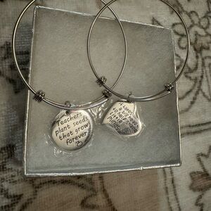 Inspirational Silver Bangle Bracelets